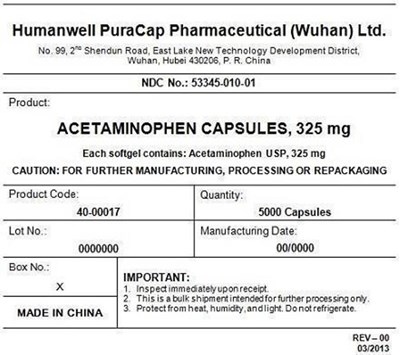 Shipping Label - Acetaminophine 325mg (Red) Bulk Label